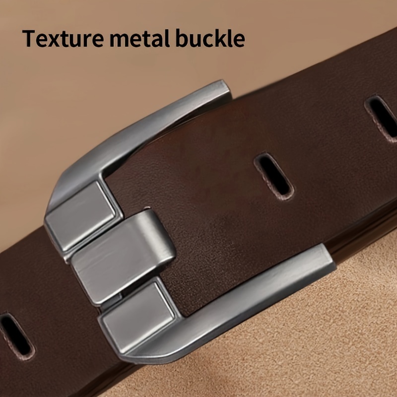Vintage Men's Belt with Stylish Pin Buckle, Versatile Design