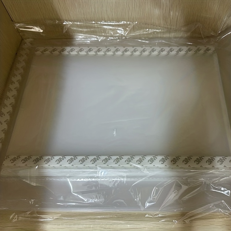 A4 Transparent Self - Adhesive Document Holder, No-drill Wall Plastic Sleeve, Sheet Protector Display Pocket For Bulletin Boards, Notices, And