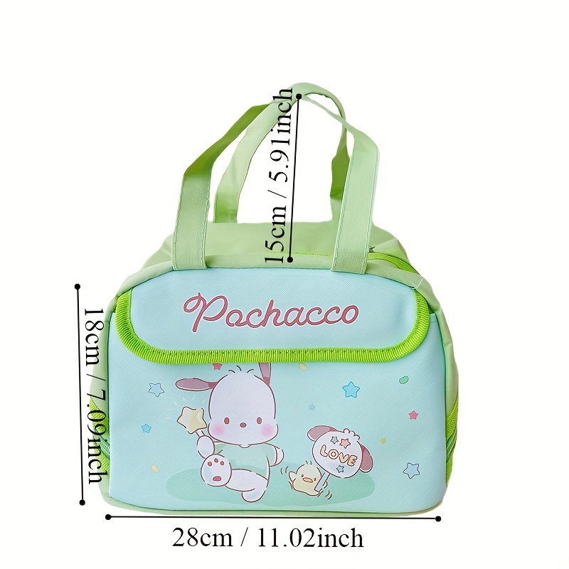 Sanrio Hello Kitty Kuromi Insulated Lunch Bag - Large Capacity, Portable Bento Box Carrier For Students  Durable Fabric Bag