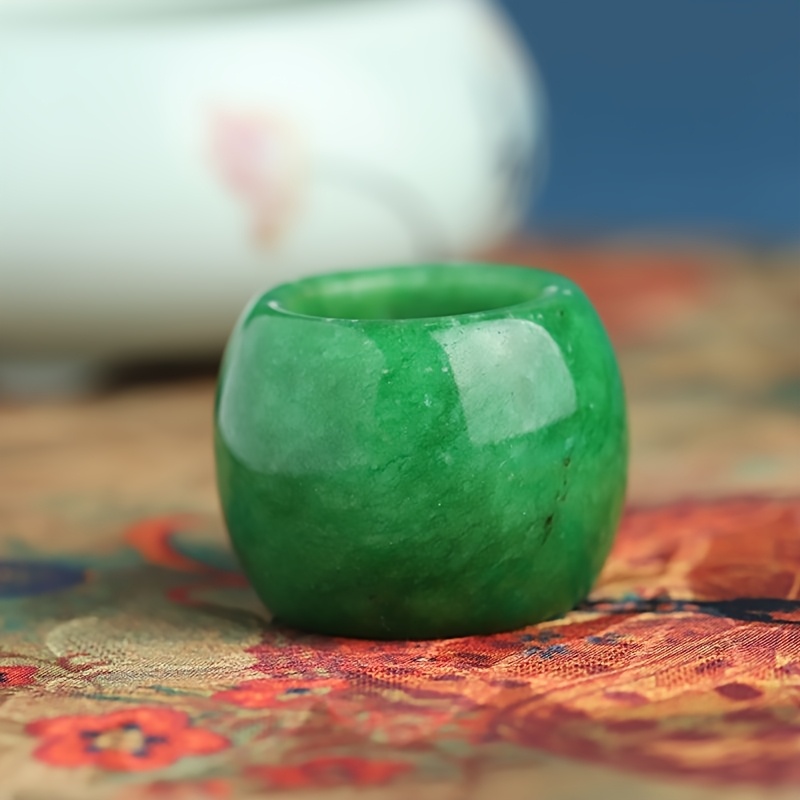 Bohemian Natural Stone Ring - Vintage Green
