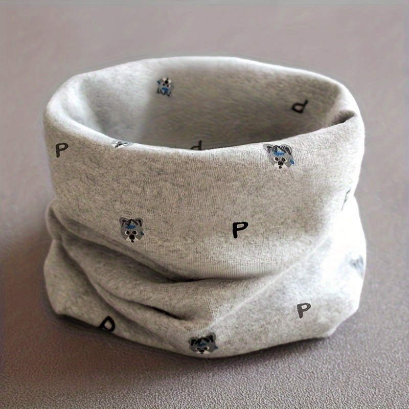 Image of Soft Animal Children's Neck Scarf Warm Bear Baby Scarf For Boys And Girls