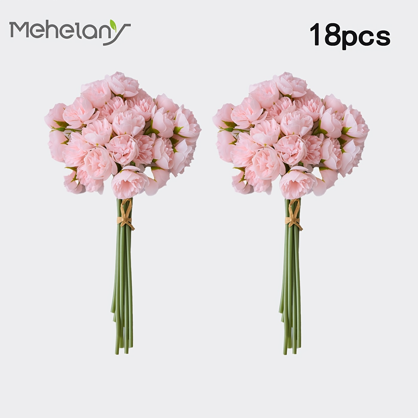 TEMU MEHELANY Lot de 18 bouquets de fleurs artificielles orange pour décoration d'automne, fleur artificielle pour décoration de mariage d'automne et