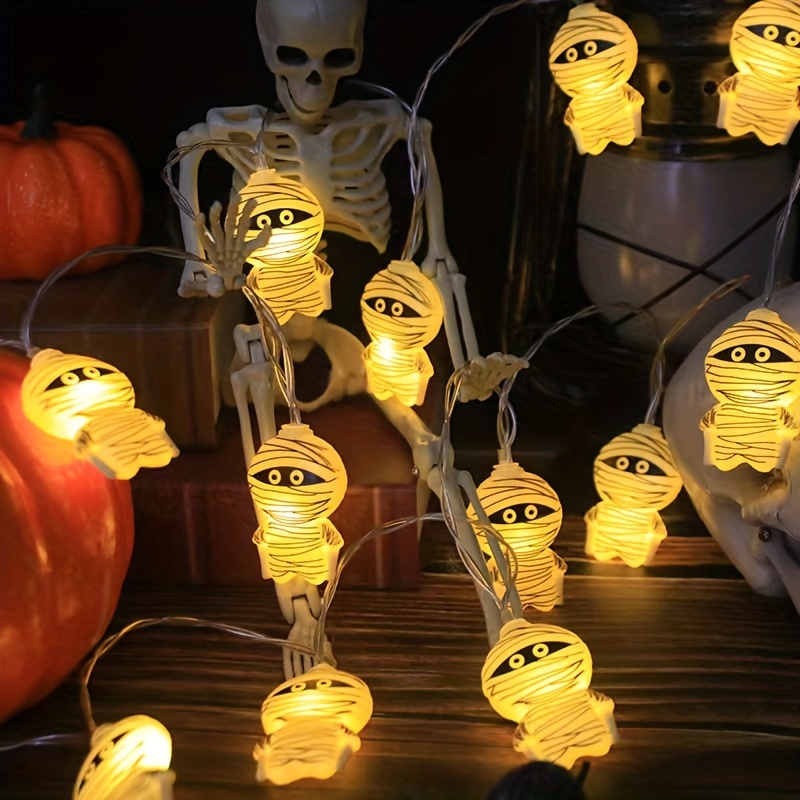 

Spooky Led String Lights For Halloween - 10/20 Leds, Battery-powered, Festival & Seasonal Decorations, Outdoor Use (batteries Not Included)