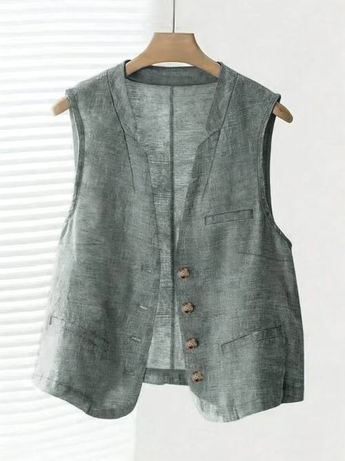 spring summer and autumn womens fashion commuter vest jacket
