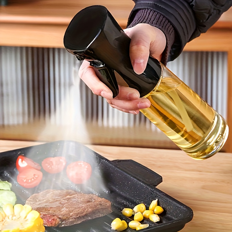 1pc Oil Spray Bottle Kitchen Cooking Olive Oil Dispenser, Camping BBQ, Roasting Vinegar, Soy Sauce Spray Container, Oil Spray Bottle for Kitchen, Air Fryer, Salad, Grilling, Frying Kitchen with Baking, Piece