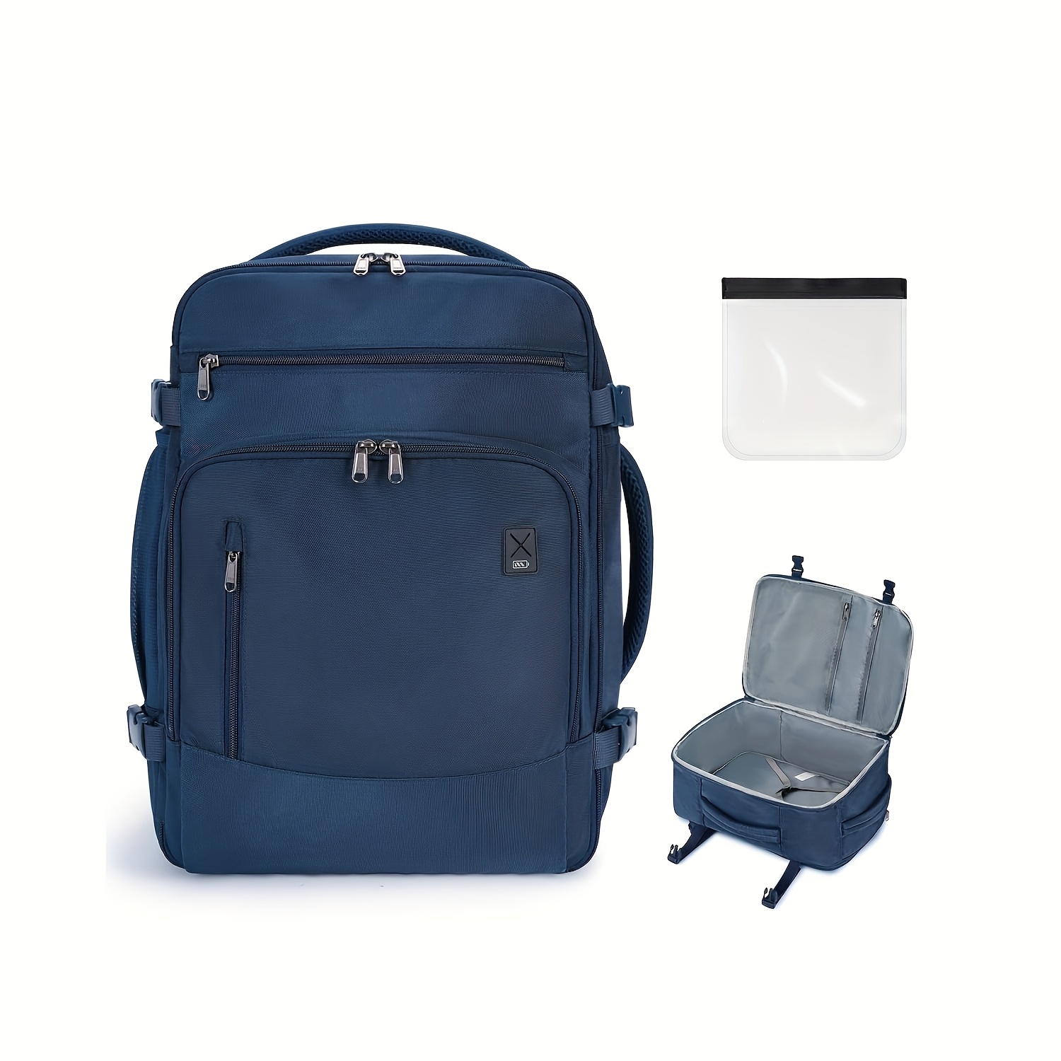 Image of 30l Underseat Travel Backpack Cabin Luggage With Laptop Compartment For Airplane & Daily | Padded Straps & Organizational System Unisex Carry-on, Christmas Gift