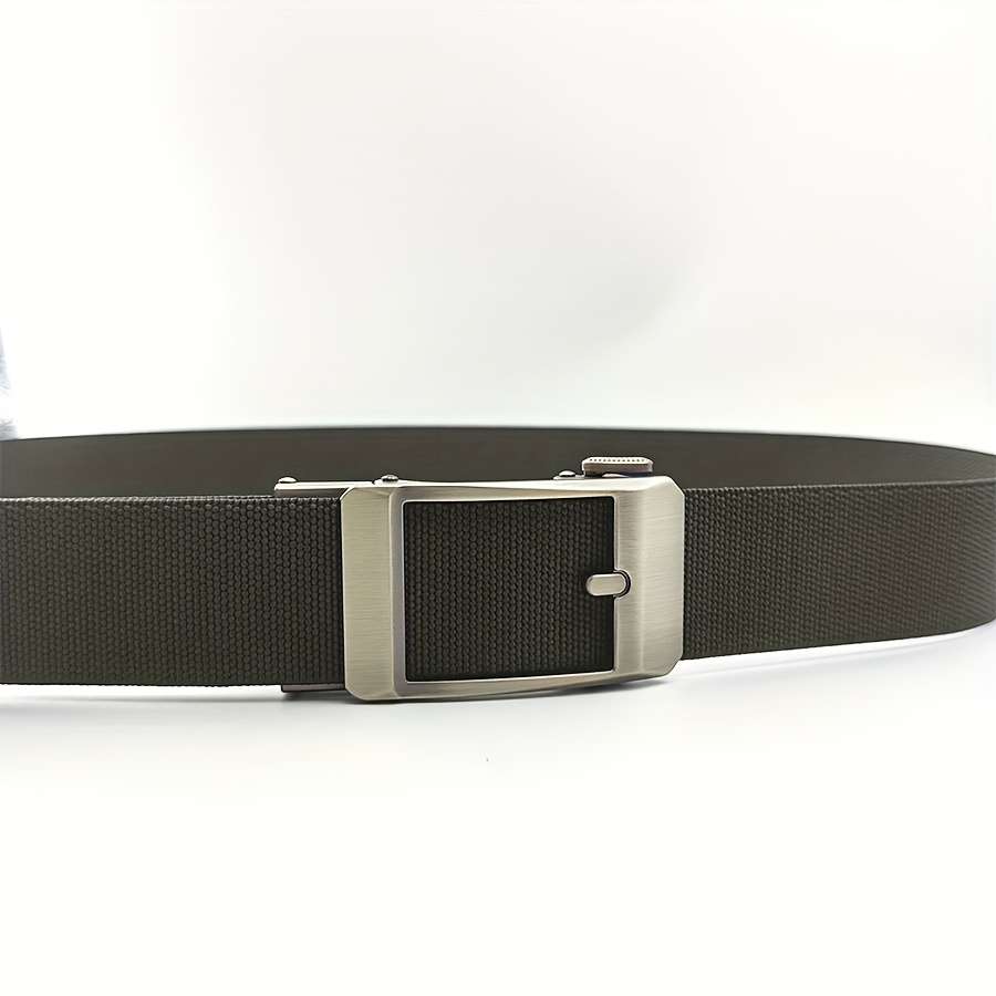 Stylish Navy Knit Automatic Buckle Belt for Men