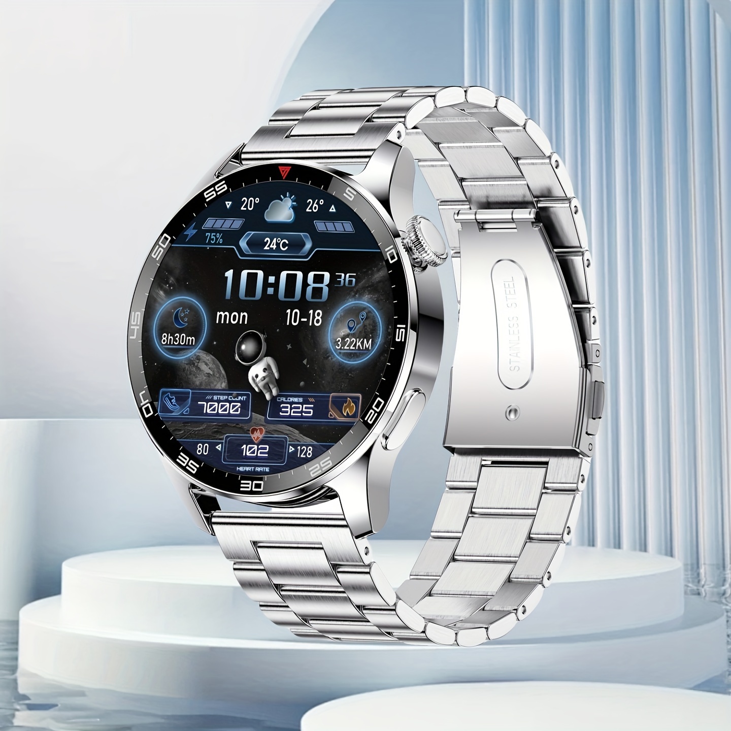 reloj inteligente hombre inalámbrica pantalla táctil Temu