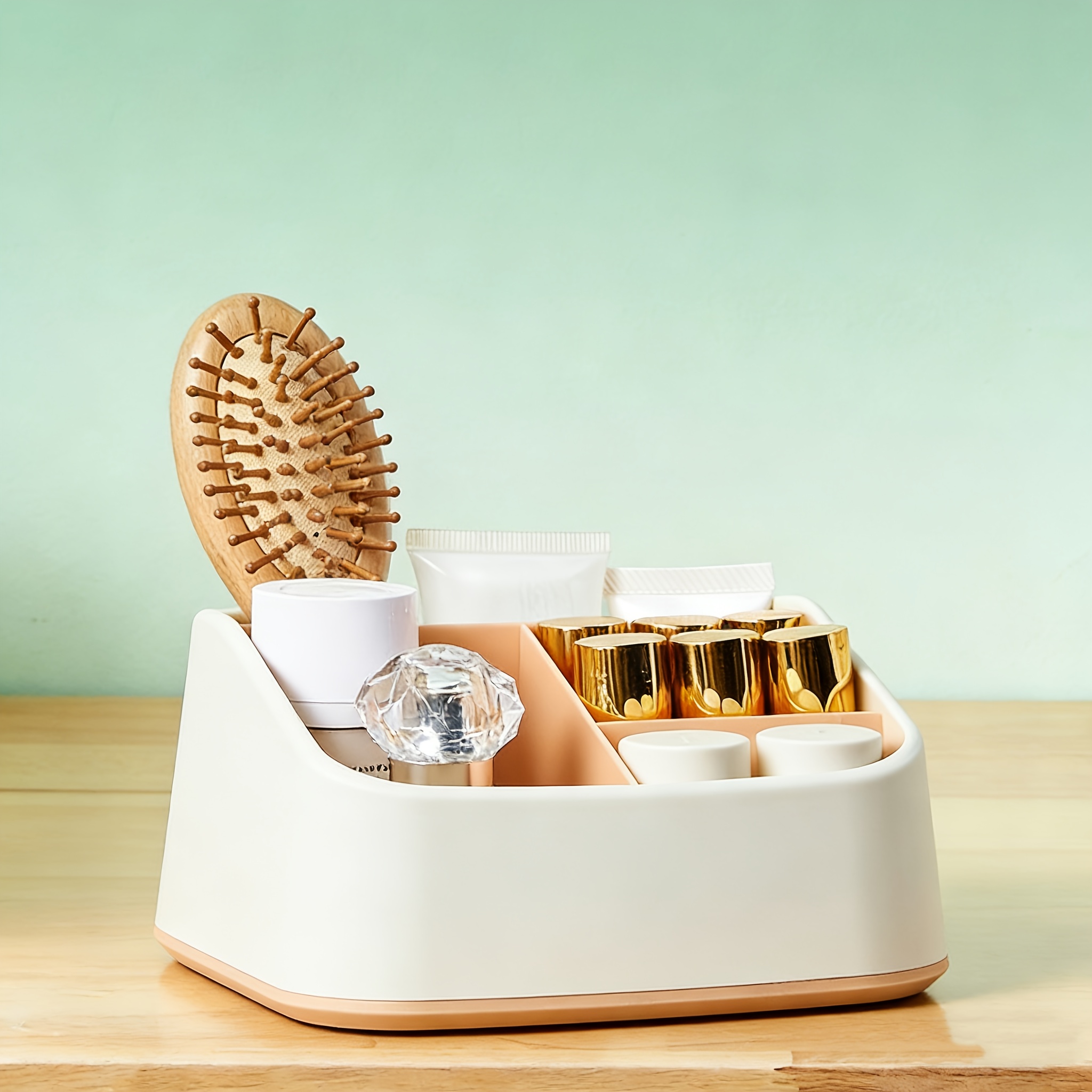 desktop storage box key remote control divided storage desk stationery miscellaneous cosmetics desk organizer box cosmetics storage box Product details 2