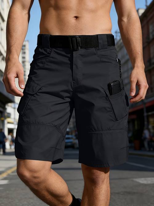 new summer mens cargo shorts featuring multiple large pockets new micro stretch fabric durable suitable for outdoor sports casual hiking and travel without a waistband