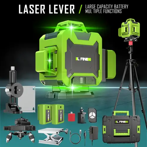 light 16 line laser degree self balancing with tripod free 39 37 inch tripod 4x360 cross line laser with 2x2400mah battery of more