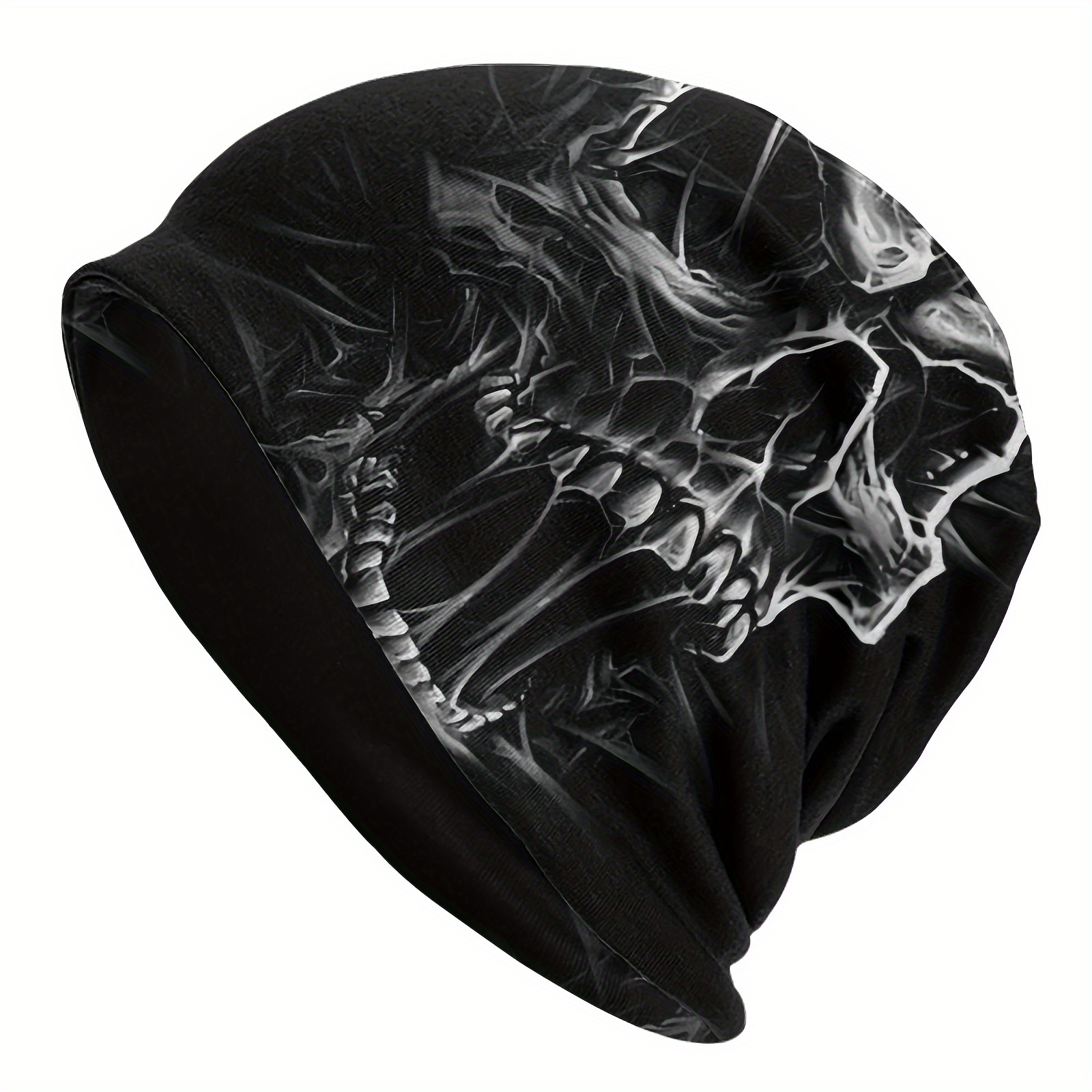 

Funky Gothic Skull Beanie For Men - Lightweight, Windproof Polyester & Spandex , Soft & Breathable - Perfect Gift Idea