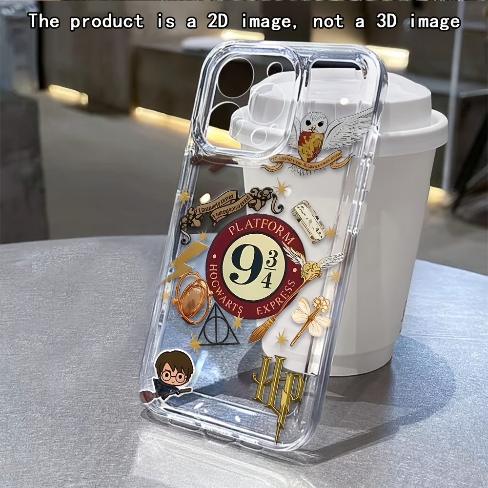 TEMU Чохол для телефону - Academy Harry Potter 2D принт, підходить для Iphone 17 16E 16 15 14 13 12 11 Pro Air XR XS X 7 8 Plus, прозорий м'який TPU