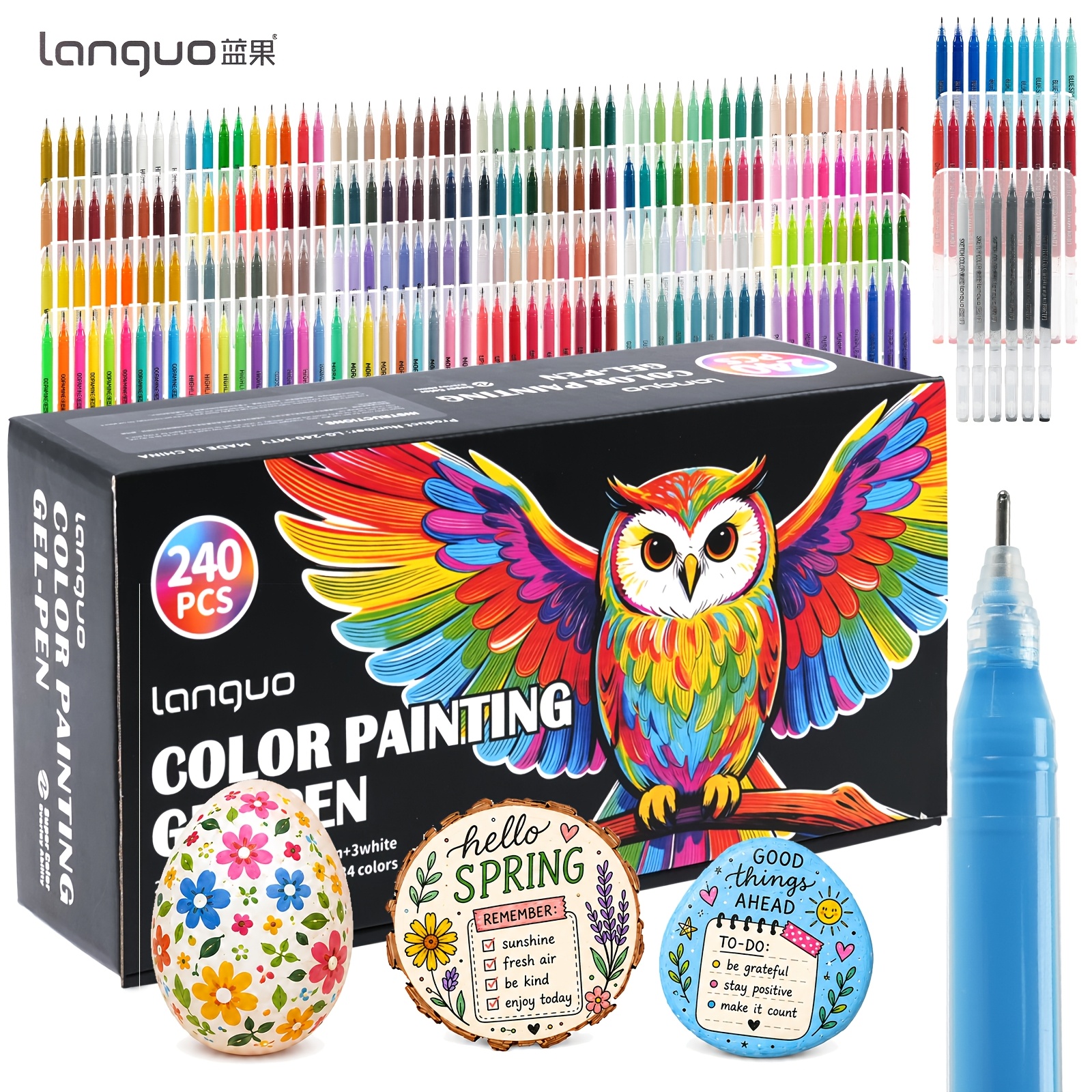 Image of Languo 240 New Gift Gel Pen - Glitter Pen. Pastel, Metal And Neon Colors - Suitable For Adult Drawing Gel Pens, Water-based Ink, Suitable For Professional Art Purposes