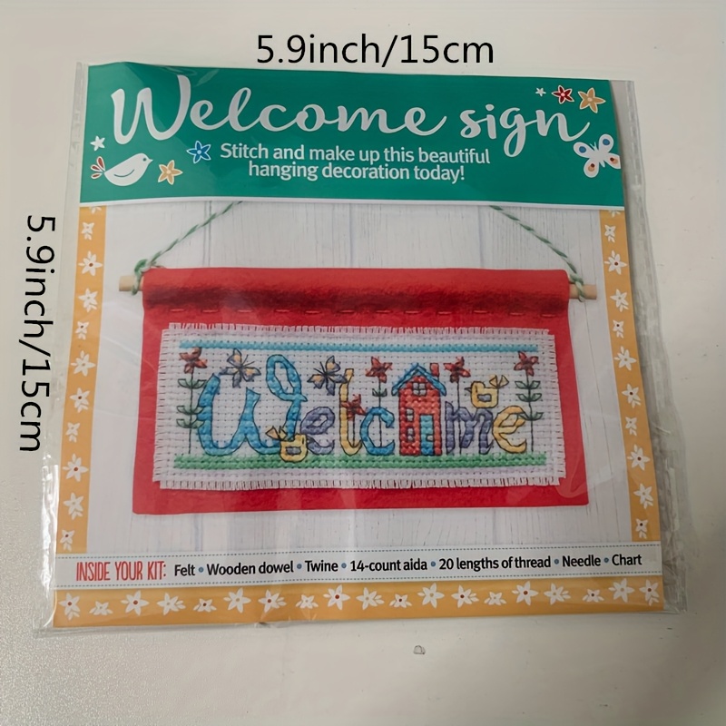 TEMU Diy Stitch Kit Hand Embroidery Decorative Items With Stitch Cloth And Thread