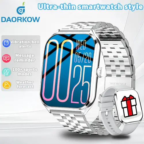 ultra thin 2025 smartwatch with an of 368 448 for daily use wireless calls an ultra thin watch body and over 100 sports is perfect as a gift