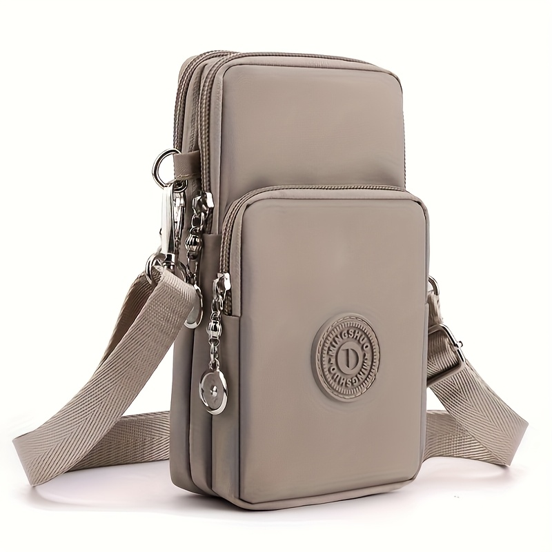 TEMU New Women's Crossbody Phone Bag, Oxford Cloth Mini Vertical Wristlet With Coin Purse