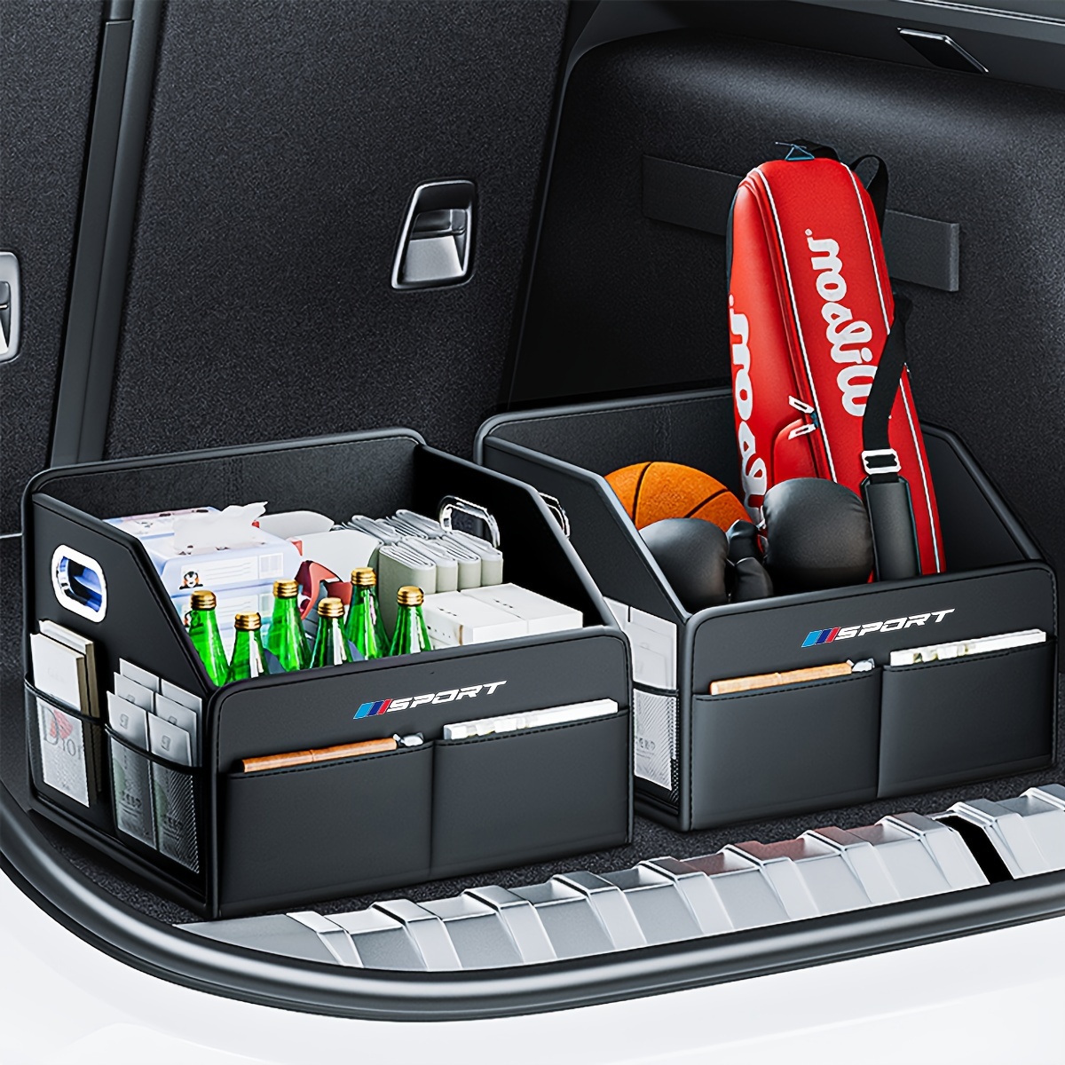 

Organizer de rangement de coffre en pliable multifonctionnel BMW 1 3 5 7 2 4 6 Série X1 X3 X5 X6 X4, accessoire intérieur de véhicule