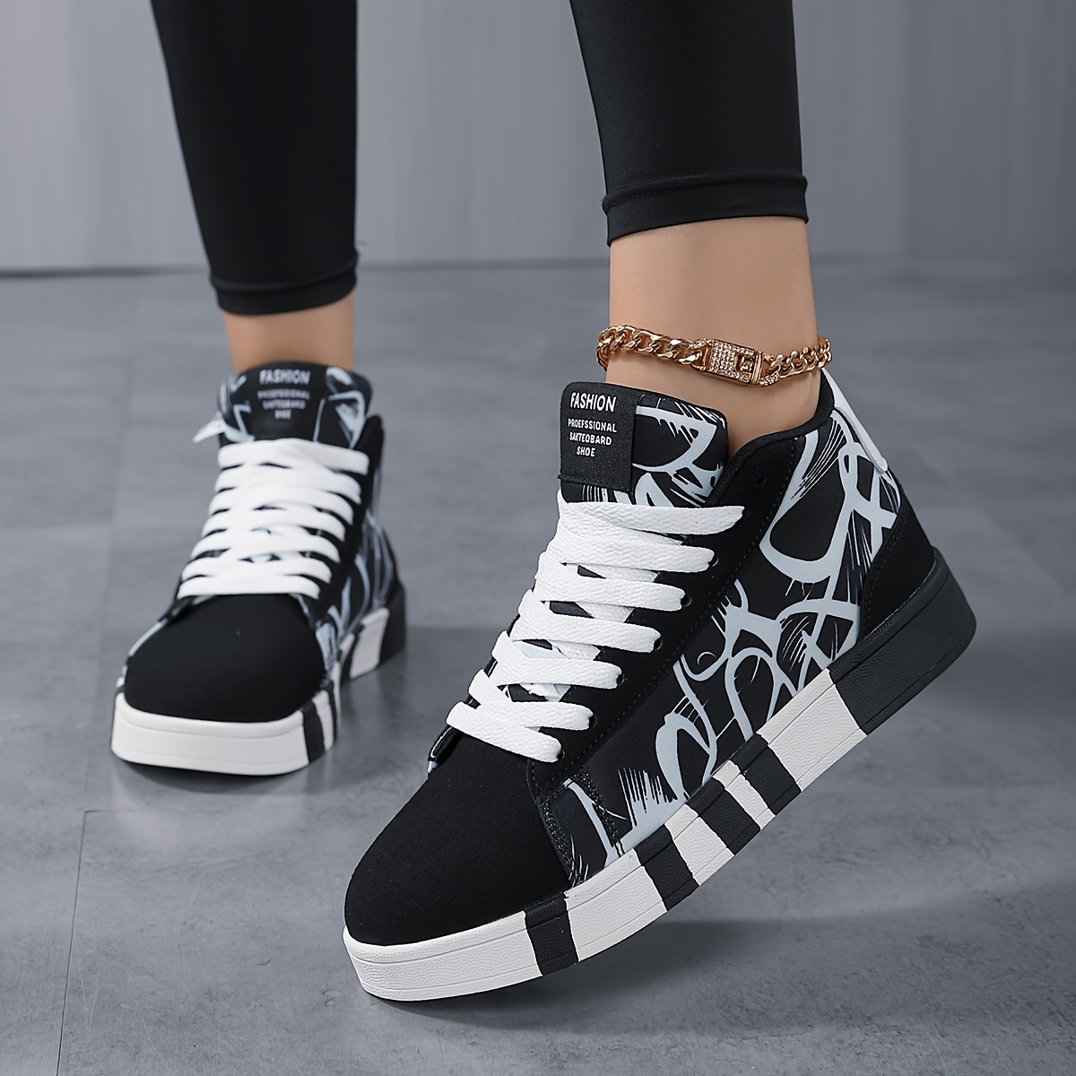 Women's High-Top Color-Block Slip-On Sneakers