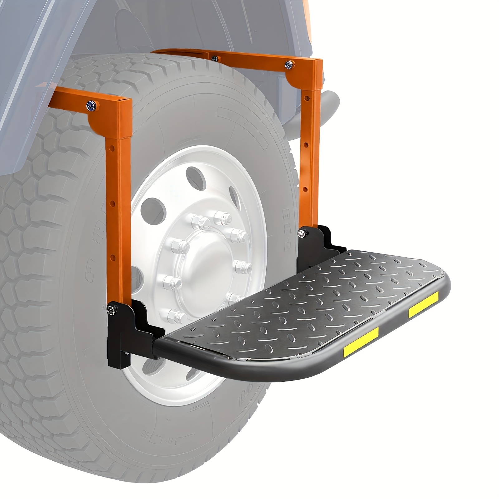 TEMU Portable Adjustable Tire Step, Non-slip Tread, Truck Accessory, Men's Maintenance Tool, Height And Width Adjustable, Suitable For Rvs, Suvs, And