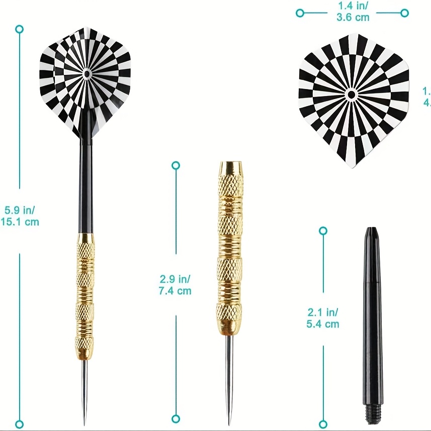 12pcs Professional Stainless Steel Darts Set