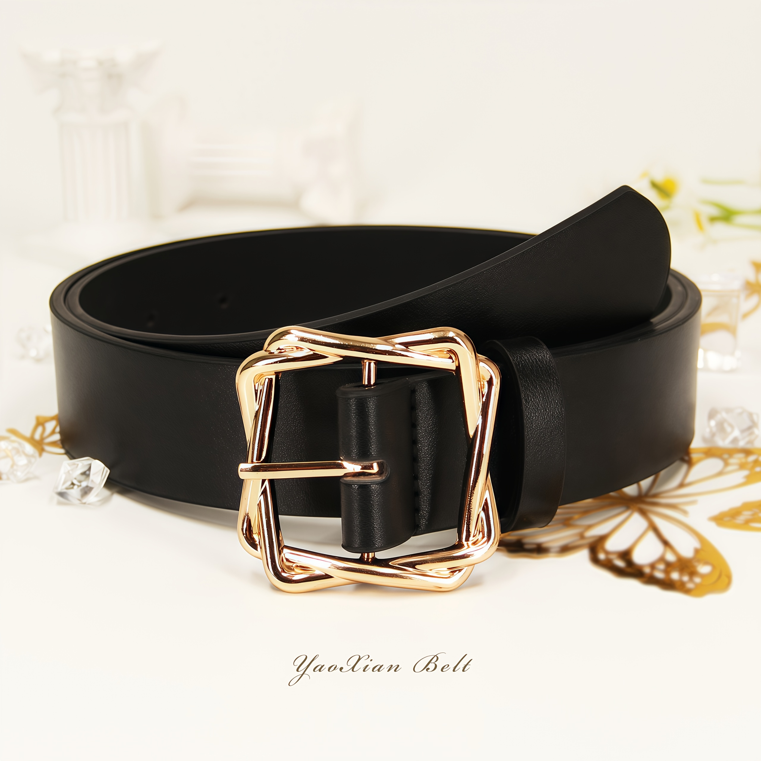 Image of Women's Belt Made Of, Featuring A Bohemian Style Elegant And Fashionable, Suitable For Casual Pants, Dresses, Jeans, Coats, And Jackets. A Gift