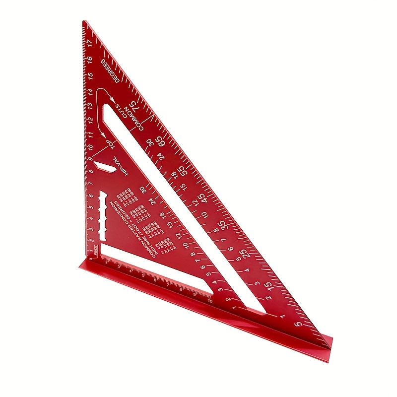 17.78cm transportyras - 90° ir 45° kampai, patvarus, atsparus įbrėžimams - skirtas medienos apdirbimui, pramoninėms ir mokslinėms matavimams (raudonas, mėlynas, juodas)