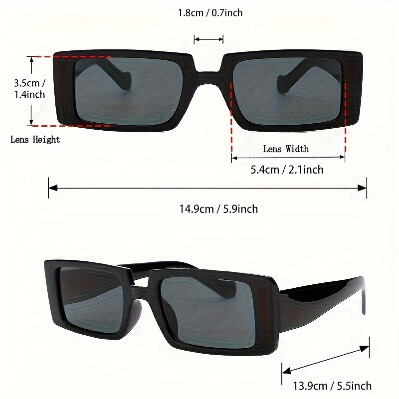 Schwarze Sonnenbrille Dickem Rahmen, 90 Tage Käuferschutz