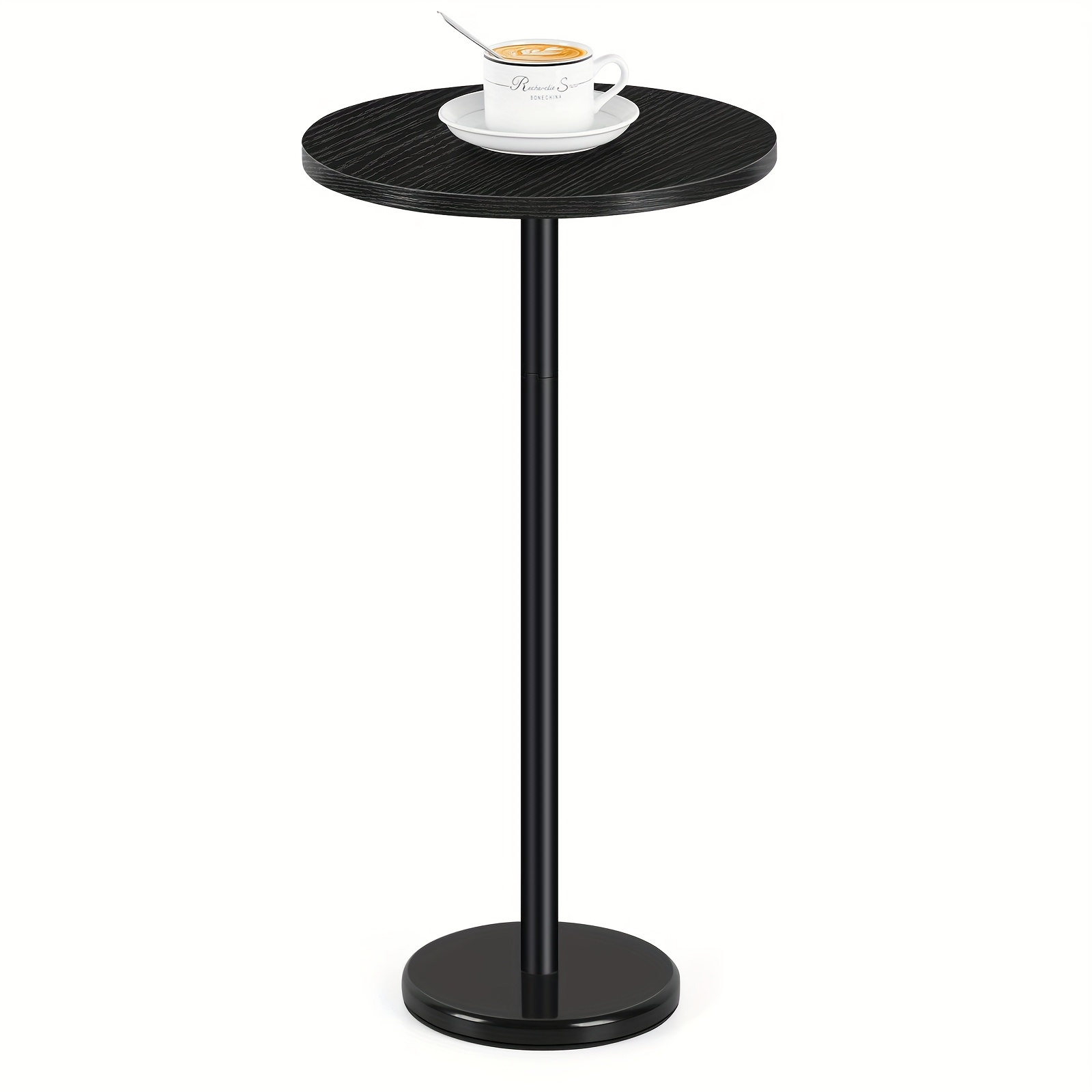 TEMU Set Of 1/2 Side Tables Outdoor Round Drink Tables Coffee Table With Marble Base Small Pedestal Side Table For Patio Sofa Couch Chair, 1/2 Pack