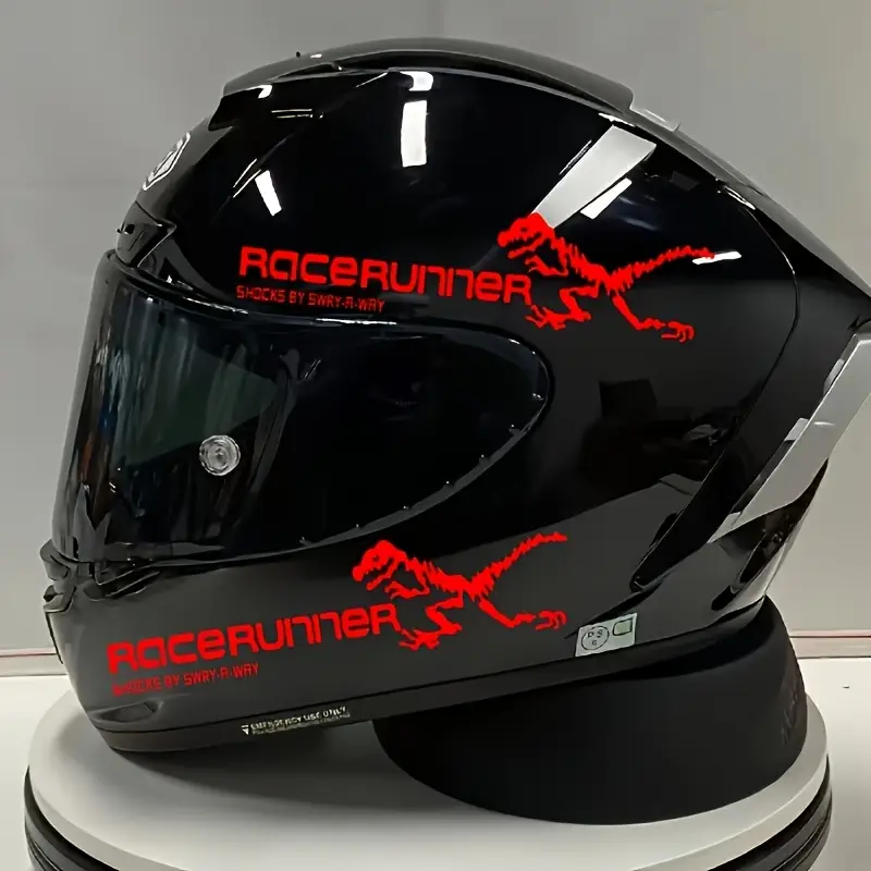 dinosour motorcycle helmet Kingbike Youth Dinosaur Helmet, Red It is not recommended to wear this helmet cover while travelling at high speeds as it can increase wind drag. 2pcs dinosaur racing motorcycle helmet