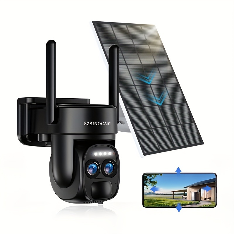 2k ultra hd dual lens wifi security camera 4ghz wireless Temu