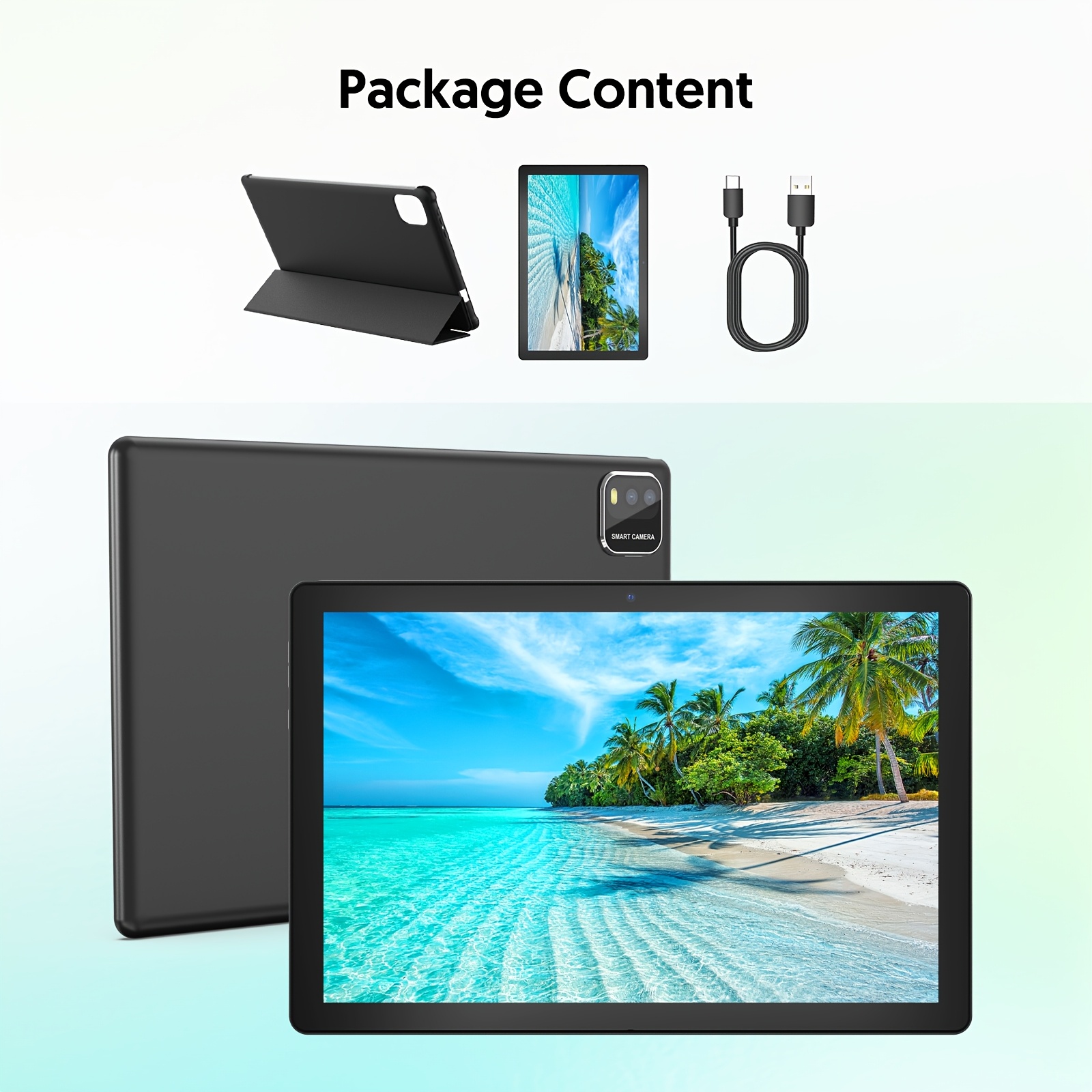 Image of Brand New 15 System, 10.1-inch Tablet, 12 (3+9) Gb , 64gb Rom+1tb Expandable Memory, 2.0+8.0mp, Wifi, 6000mah Battery, Essential For Working From Home! (tablet+ Case/tablet+keyboard Set)