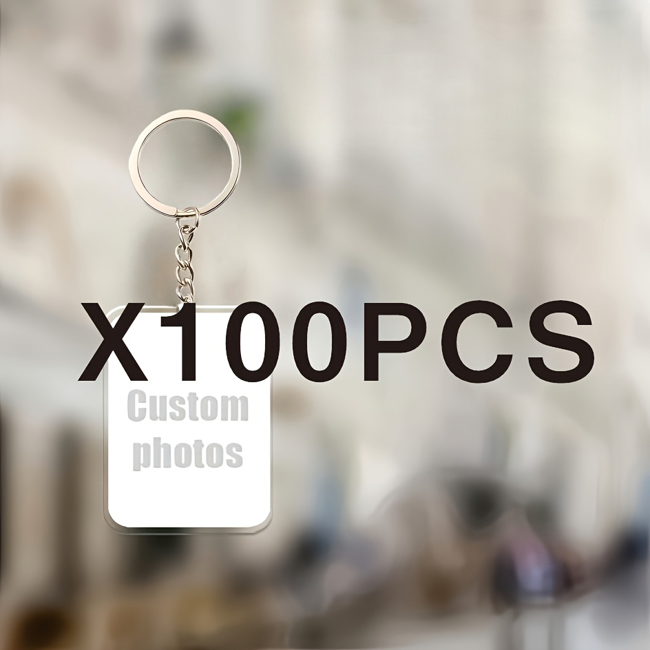 TEMU Customized Acrylic Keychain Batch Production-30/50/100pcs Personalized Promotional Ornaments| Durable Engraving Design With | Suitable For