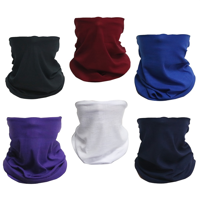 Set 6 Scaldacollo Multifunzione - Taglia Unica - Traspirante E UV Protection - Per Ciclismo Ed Escursionismo