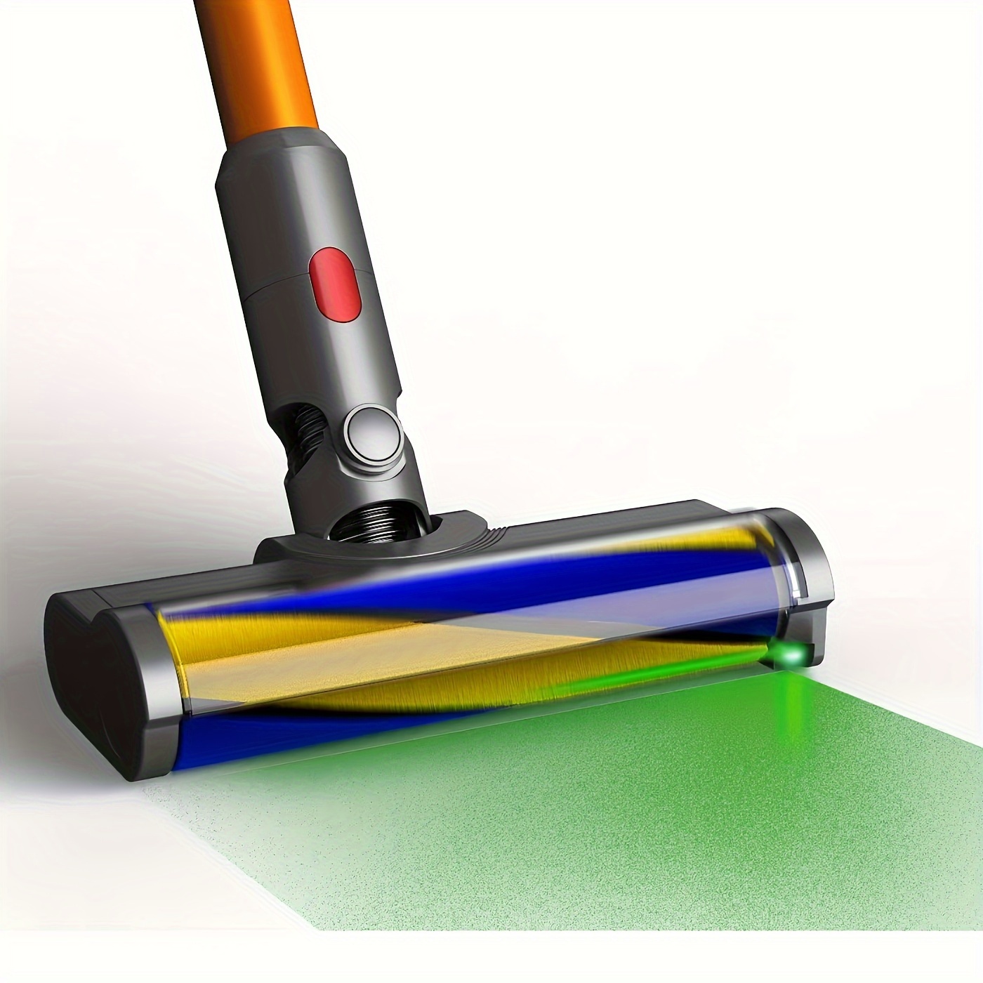 

Green Led Light Vacuum Cleaners Motorized Brush Compatible For V7, V8, V10, V11, V15 Soft Roller Brush Bar With Green Led Headlights Floor Brush Replacement