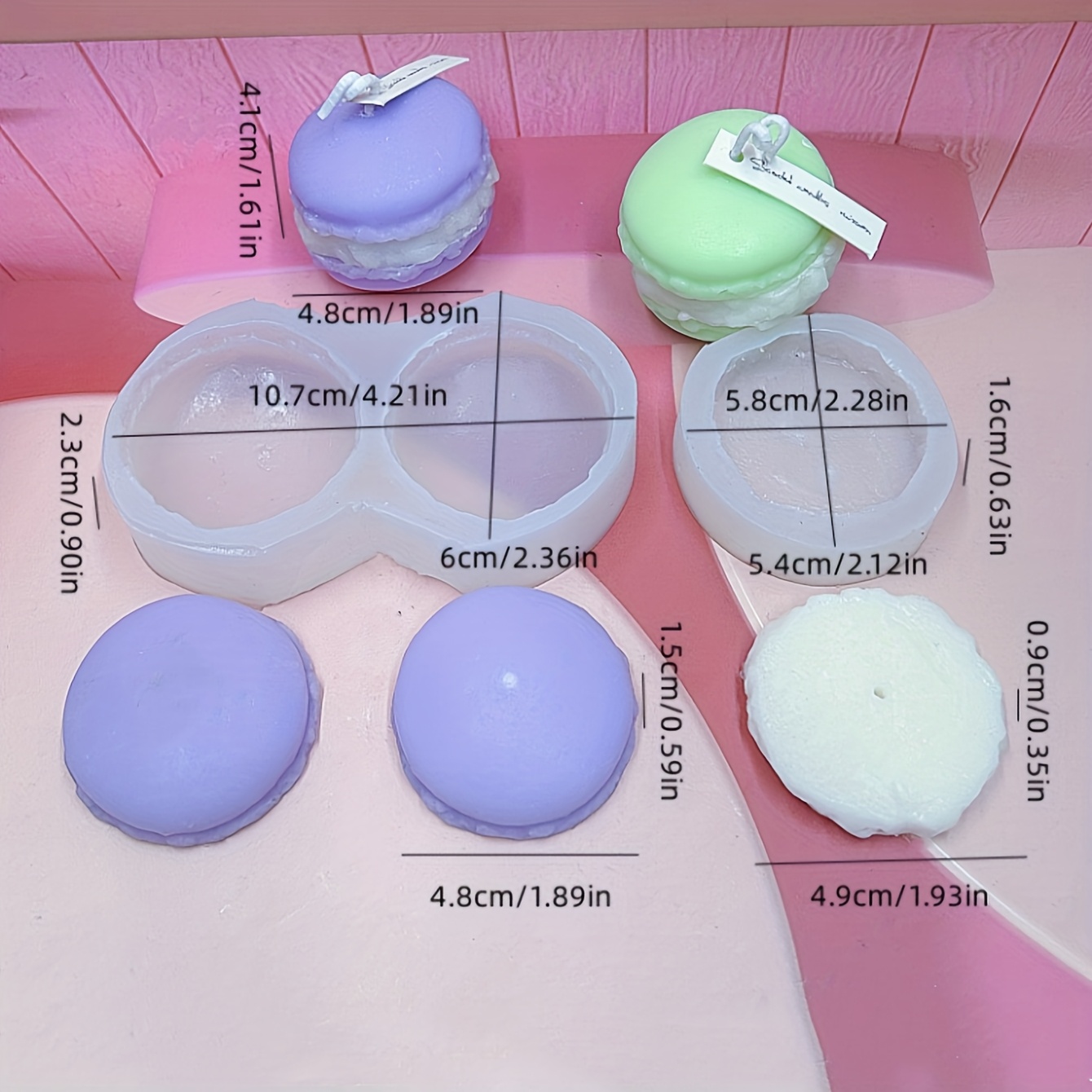 Three-layer Macaron Aromatherapy Candle Silicone Mold Plaster Home Decoration Silicone Mold
