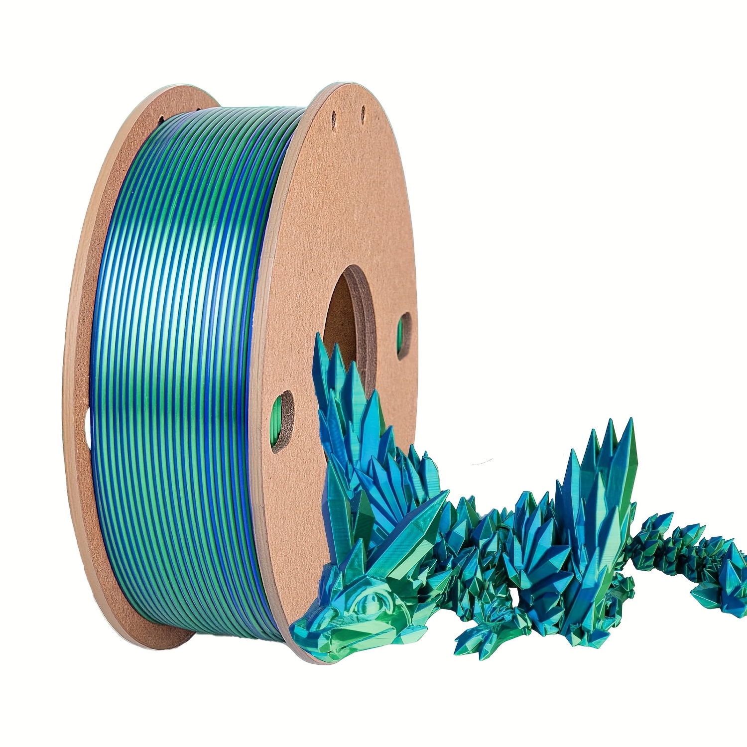 Dark Blue Green Two-color Pla Filament 1.75mm 0.25kg (0.55lbs), High Speed Multicolor 3d Printer Filament For Fdm 3d Printers 3d Pens, Pla 0.25kg Dark Blue Green
