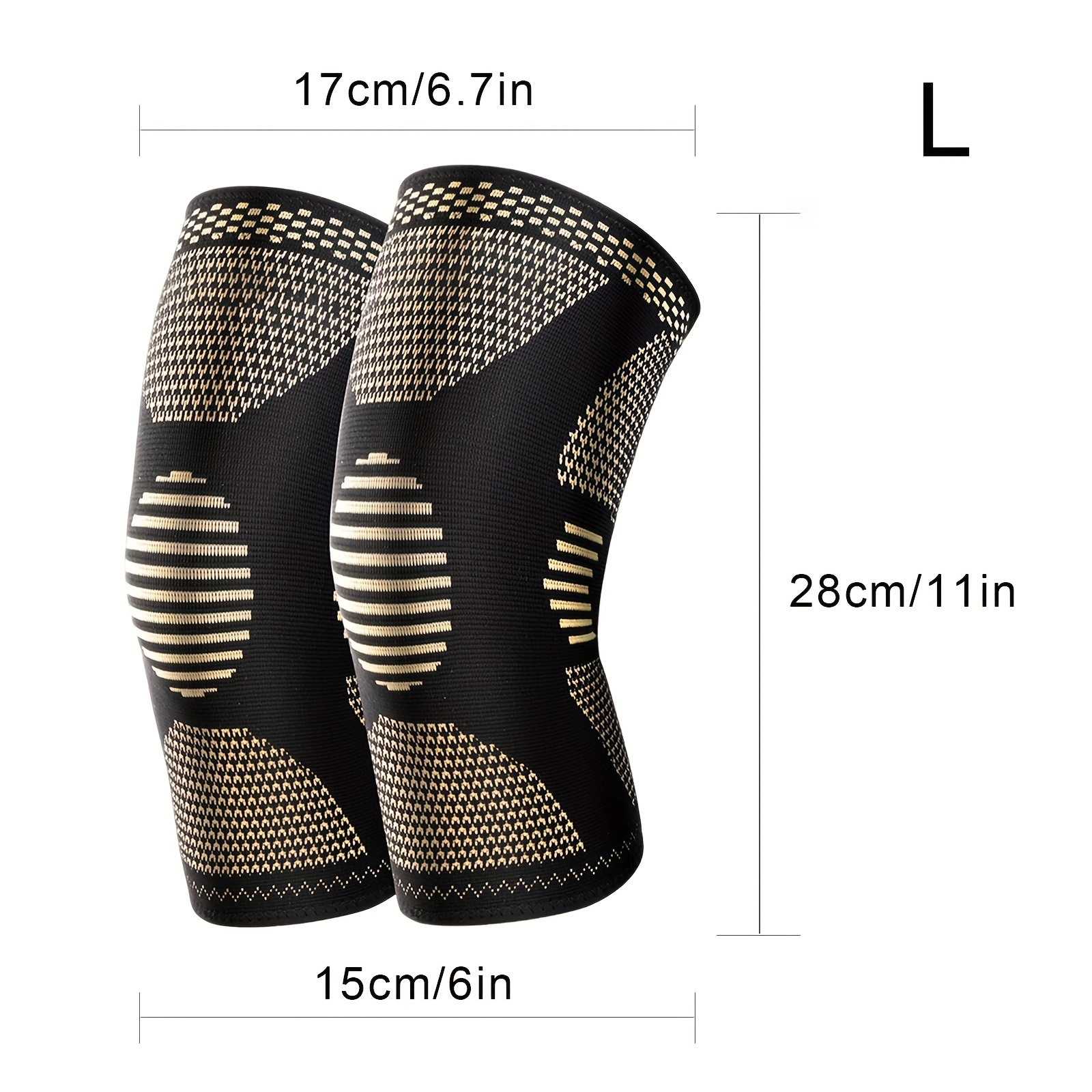 TEMU 1 Pair Copper Knee Braces For Sports & Exercise, Protect Your Knees & Non-slip Braces For , Support For Running & Workout, Knee Pads For Sports