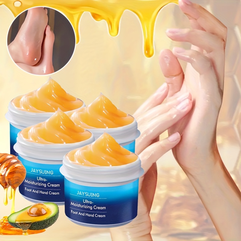 TEMU 4pcplant Squalane Nourishing Body Cream, For Dry And Rough Light Beige, Nourishing And Moisturizing Foot And Hand Cream, Beige Care