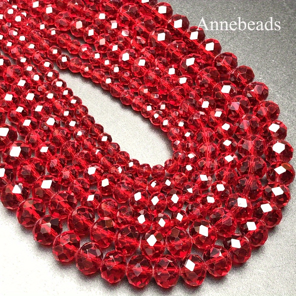 

Annebeads High-quality Faux Crystal Beads, 3/4/6/8mm Loose Spacer Beads For Making - Necklace, Earrings, Bracelet Craft Supplies