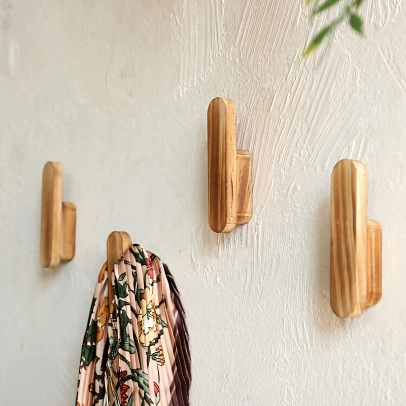 

Rustic Wooden Wall Hooks For Coats & Hats - , Entryway, Bedroom, Bathroom Organization - Ideal For Scarves, Bags & Accessories - Farmhouse Home Decor