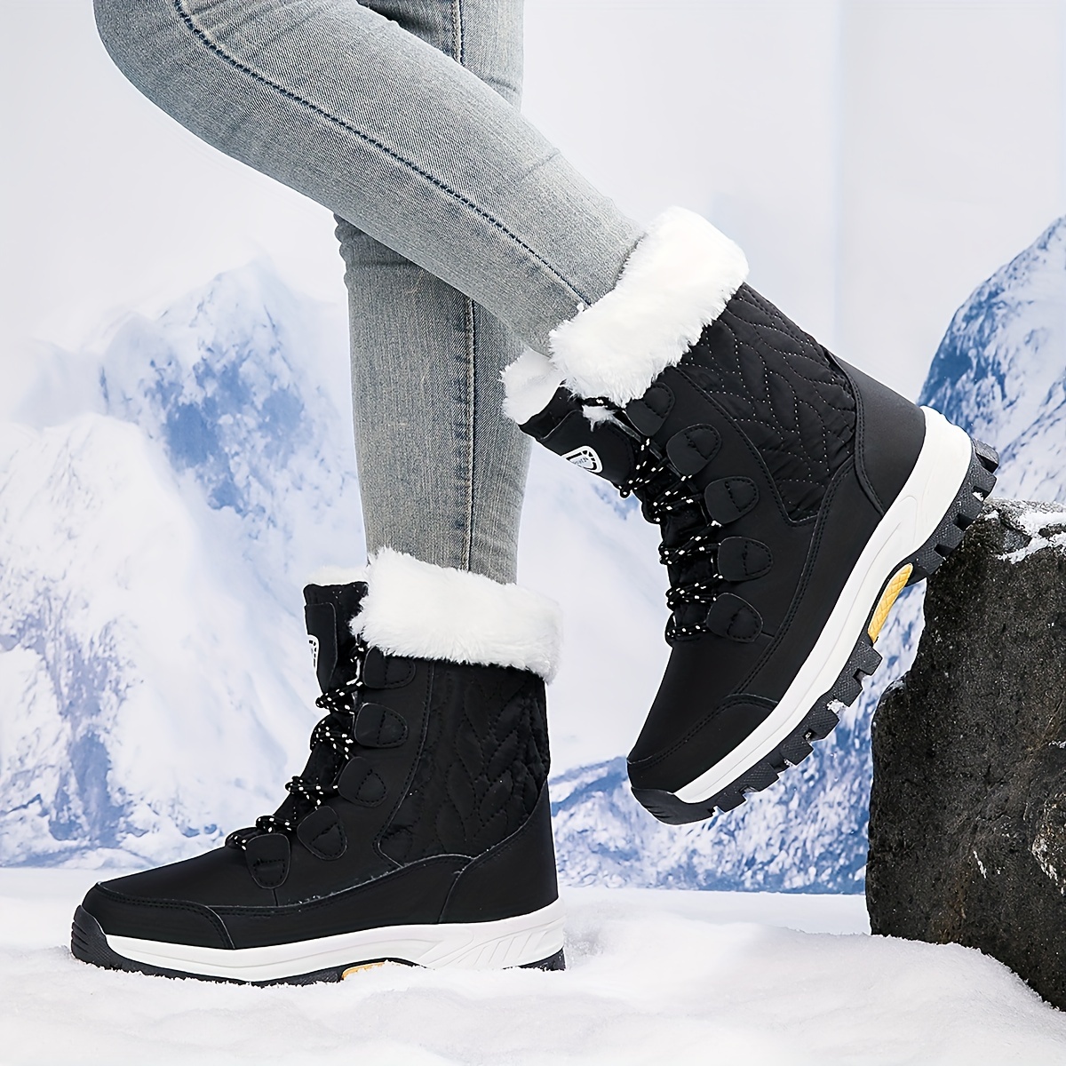 Snow Boots Women s Soft Comfortable Casual Outdoor Plus - Temu Canada