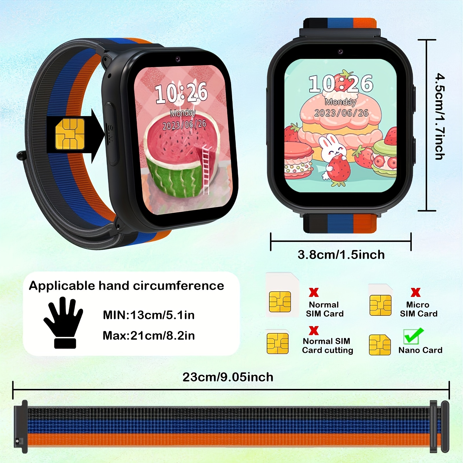 PTHTECHUS 4G Smart Watch For Kids, Smartwatch With Phone Call, Video, Camera, MP3, SOS, Music, And Puzzle Games, Gift For Boys And Girls For Ages 4-12 Purple