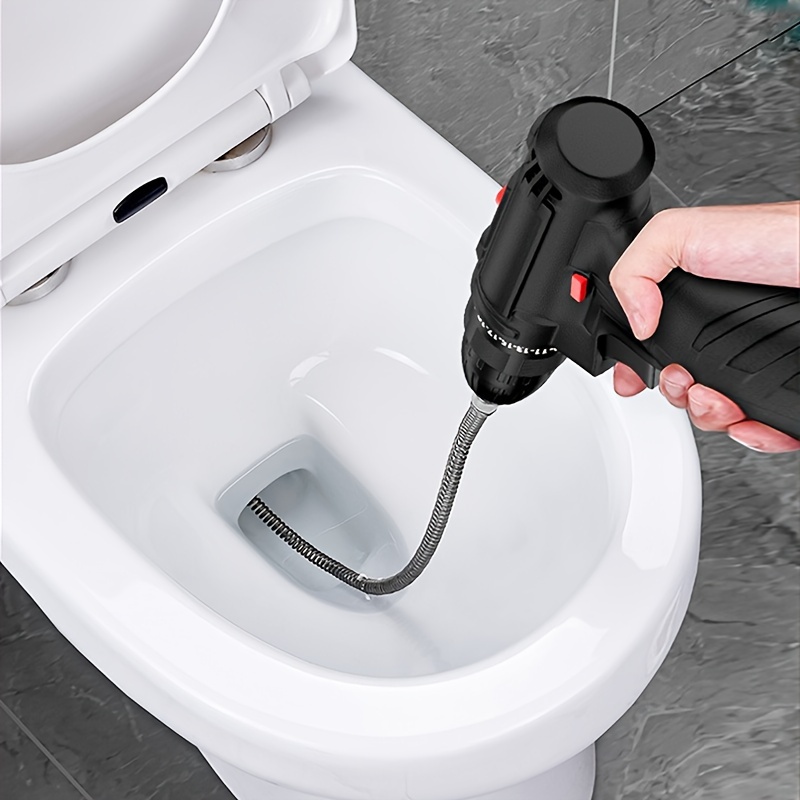 2pcs Flexible Electric Drain Unclog Tool - 39.37" Long Multi-Purpose Sink And Toilet Unclogger, Hair And Waste Removal Expert, Bathroom And Kitchen Drain Cleaner, Drain Unclogger Accessories - Easy To Use, Durable And Space Saving Design