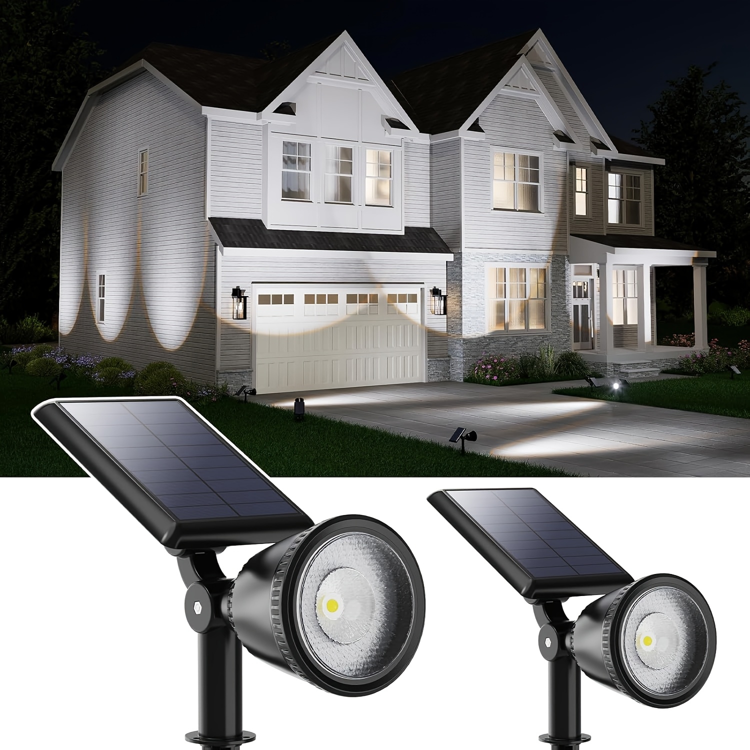 

Super Led Spotlight - Metal, - For , , Lawns & - Detachable, No Batteries Required