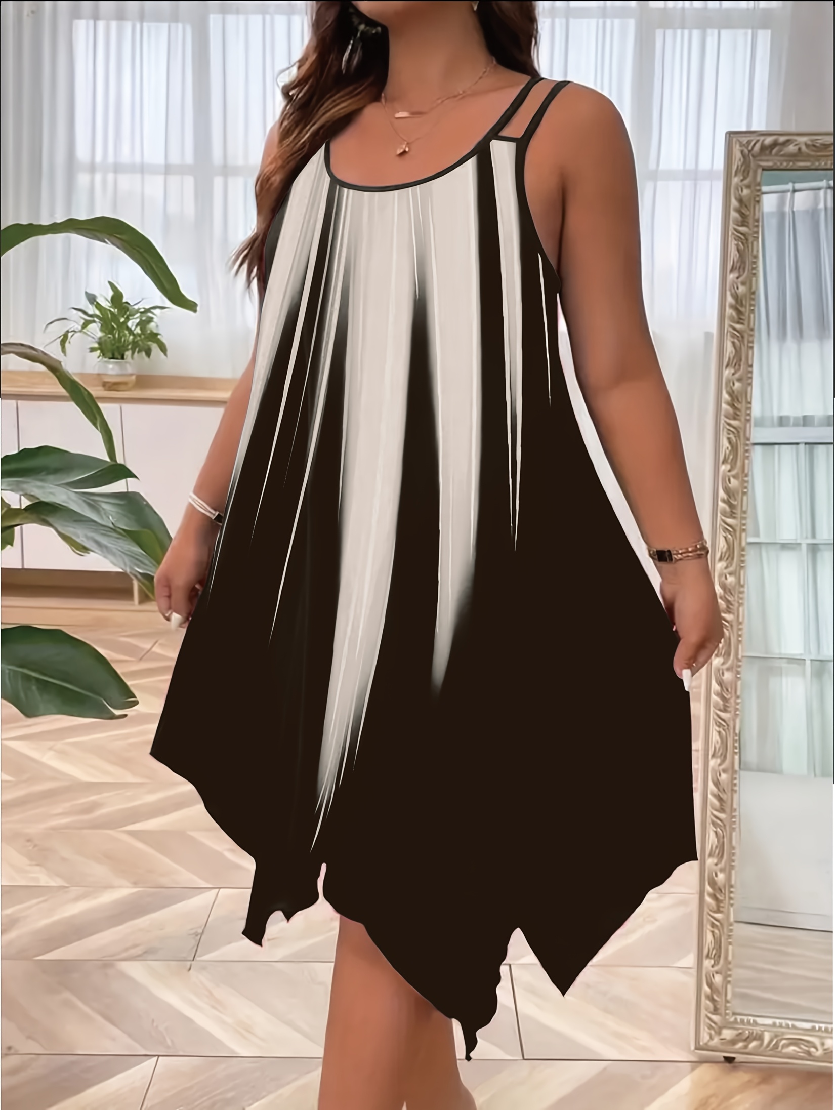 plus size womens elegant black yellow ombre a line dress Temu