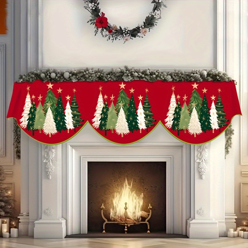 

Christmas Fireplace , Polyester Table , Rectangular Decor For , Christmas Tree – Suitable For Fireplace, , And Decoration, " X 78.7" – Of 1