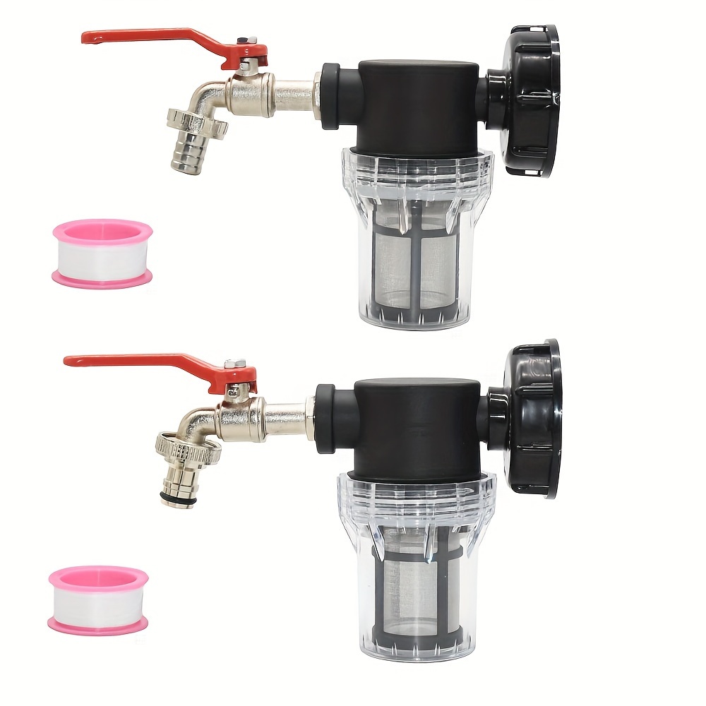 

1pc, 1000l Ibc Water Tank Connector S60 To 16mm Nipple Garden Hose Filter Irrigation Faucet Adapter Outdoor Rainwater Collection Bucket Adapter Fitting Valve For Outdoor Garden Yard Supplies