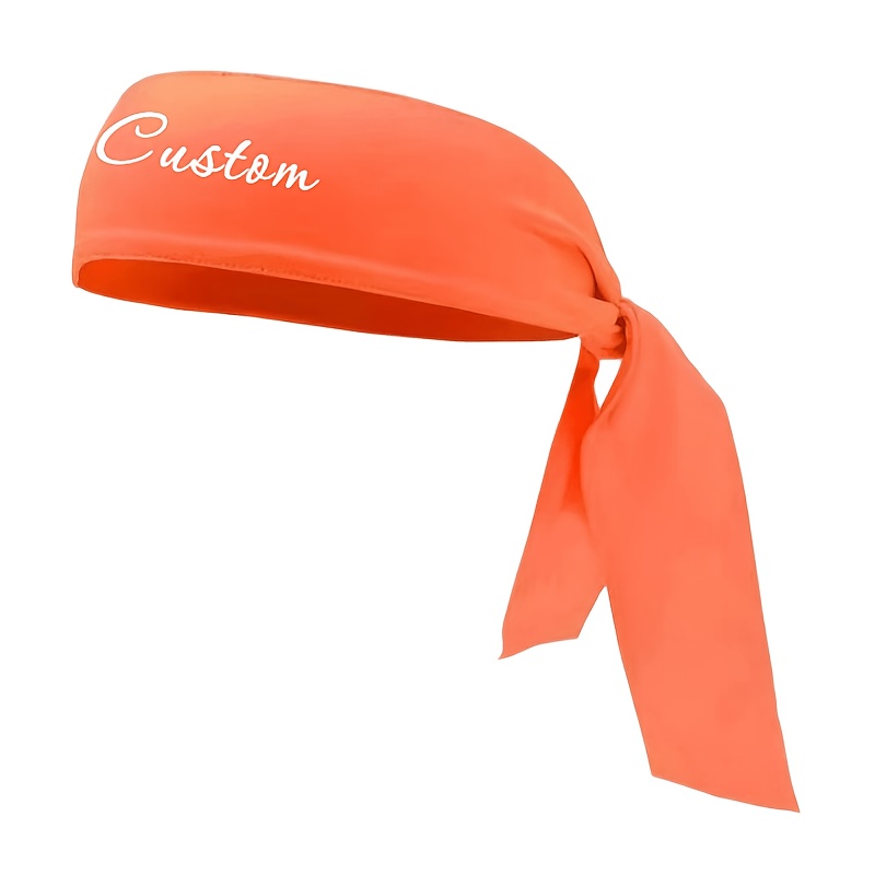 TEMU 1 Aanpasbare Gepersonaliseerde Decoratieve Sport-hoofdband met een Breed Gaasontwerp voor Efficiënte Zweetabsorptie. Gemaakt van Ademende Stof,