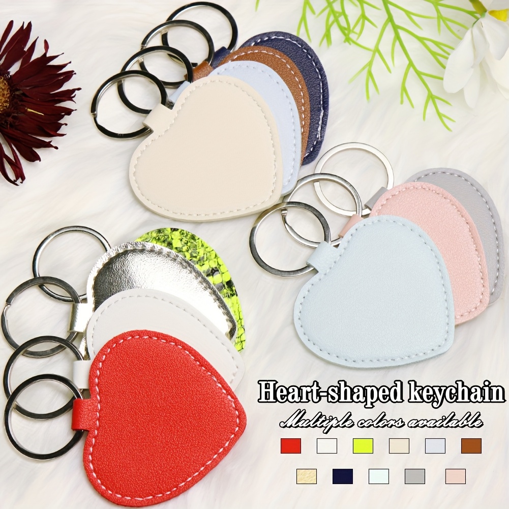 

3-pack/30-pack Leather Heart-shaped Keychains, Assorted Colors, , , Non-braided, Ideal For Car Keys, Bag Charms, Holiday Ornaments - Christmas, Thanksgiving, Valentine's Day Gifts For Men/women